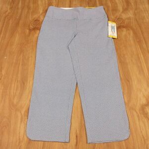 S.C. & CO. 360 Degree Tummy Control Capri Pants Sz 6 Skimmer Blue‎ Geo Print NWT